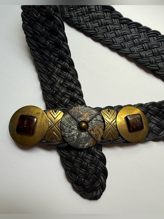 Vintage 2” Marjorie Baer Braided Belt Metal Buckle Medium main image 7